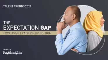 Two professionals back-to-back, featured on 'The Expectation Gap' cover.