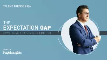 Cover of Talent Trends 2024: The Expectation Gap, Exclusive Leadership Edition.